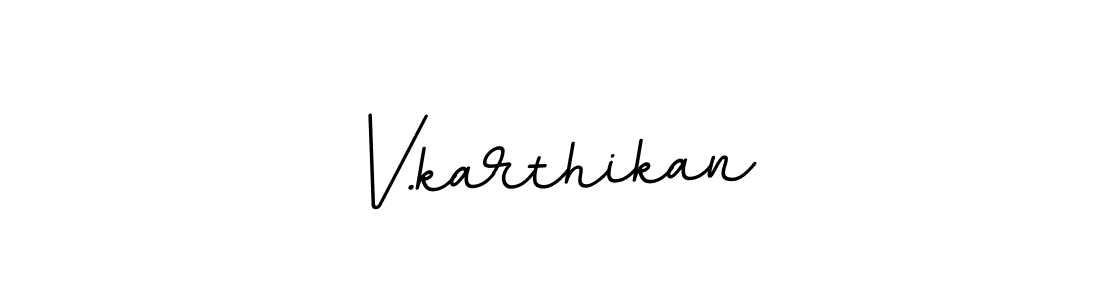How to make V.karthikan signature? BallpointsItalic-DORy9 is a professional autograph style. Create handwritten signature for V.karthikan name. V.karthikan signature style 11 images and pictures png