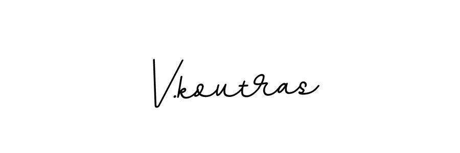 How to make V.koutras name signature. Use BallpointsItalic-DORy9 style for creating short signs online. This is the latest handwritten sign. V.koutras signature style 11 images and pictures png