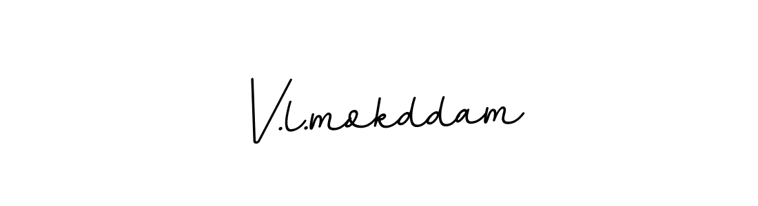 The best way (BallpointsItalic-DORy9) to make a short signature is to pick only two or three words in your name. The name V.l.mokddam include a total of six letters. For converting this name. V.l.mokddam signature style 11 images and pictures png