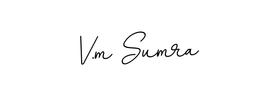 Create a beautiful signature design for name V.m Sumra. With this signature (BallpointsItalic-DORy9) fonts, you can make a handwritten signature for free. V.m Sumra signature style 11 images and pictures png