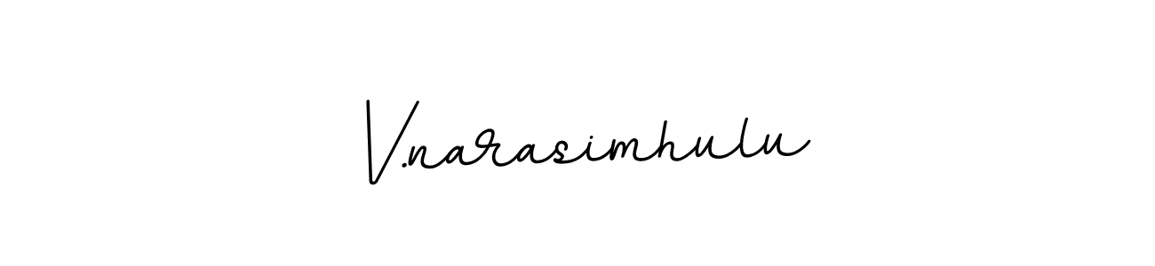 Make a beautiful signature design for name V.narasimhulu. With this signature (BallpointsItalic-DORy9) style, you can create a handwritten signature for free. V.narasimhulu signature style 11 images and pictures png