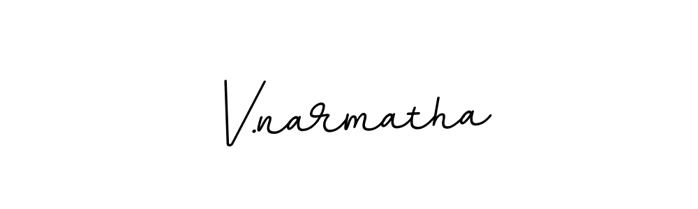 How to make V.narmatha name signature. Use BallpointsItalic-DORy9 style for creating short signs online. This is the latest handwritten sign. V.narmatha signature style 11 images and pictures png