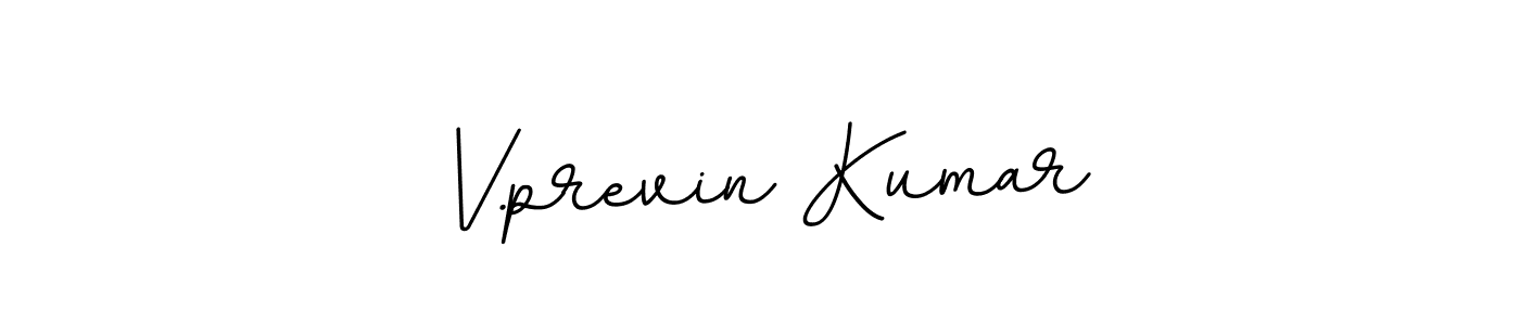 Create a beautiful signature design for name V.previn Kumar. With this signature (BallpointsItalic-DORy9) fonts, you can make a handwritten signature for free. V.previn Kumar signature style 11 images and pictures png