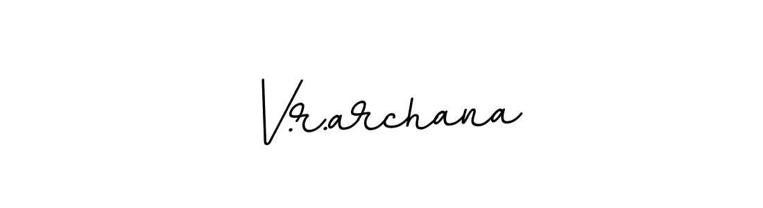 Create a beautiful signature design for name V.r.archana. With this signature (BallpointsItalic-DORy9) fonts, you can make a handwritten signature for free. V.r.archana signature style 11 images and pictures png