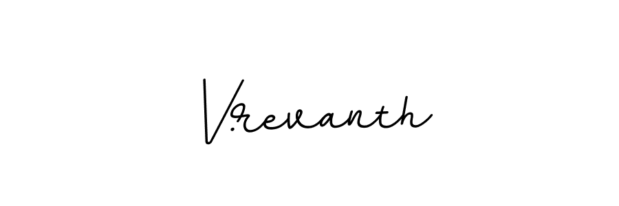 Create a beautiful signature design for name V.revanth. With this signature (BallpointsItalic-DORy9) fonts, you can make a handwritten signature for free. V.revanth signature style 11 images and pictures png