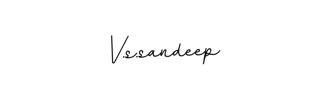 Make a beautiful signature design for name V.s.sandeep. With this signature (BallpointsItalic-DORy9) style, you can create a handwritten signature for free. V.s.sandeep signature style 11 images and pictures png