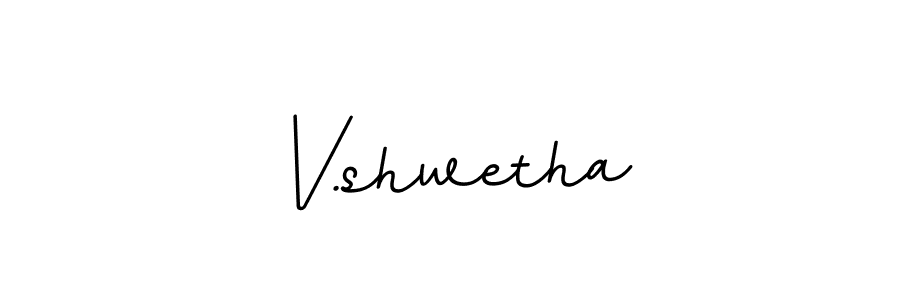 Make a beautiful signature design for name V.shwetha. With this signature (BallpointsItalic-DORy9) style, you can create a handwritten signature for free. V.shwetha signature style 11 images and pictures png