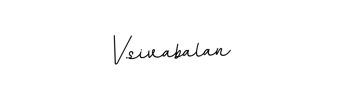 Make a beautiful signature design for name V.sivabalan. With this signature (BallpointsItalic-DORy9) style, you can create a handwritten signature for free. V.sivabalan signature style 11 images and pictures png