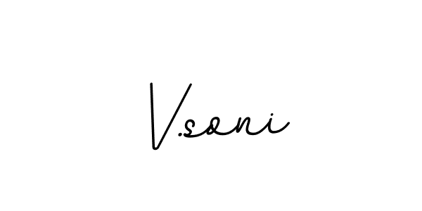 How to Draw V.soni signature style? BallpointsItalic-DORy9 is a latest design signature styles for name V.soni. V.soni signature style 11 images and pictures png