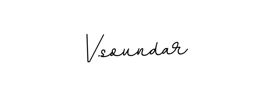 The best way (BallpointsItalic-DORy9) to make a short signature is to pick only two or three words in your name. The name V.soundar include a total of six letters. For converting this name. V.soundar signature style 11 images and pictures png