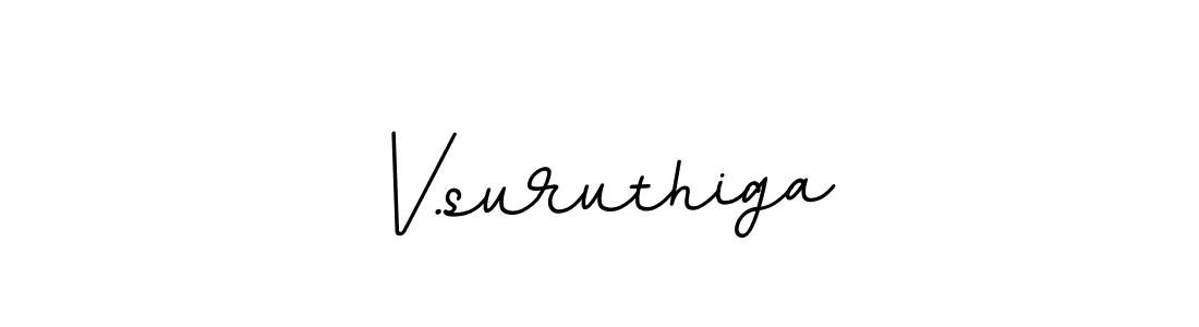 Create a beautiful signature design for name V.suruthiga. With this signature (BallpointsItalic-DORy9) fonts, you can make a handwritten signature for free. V.suruthiga signature style 11 images and pictures png