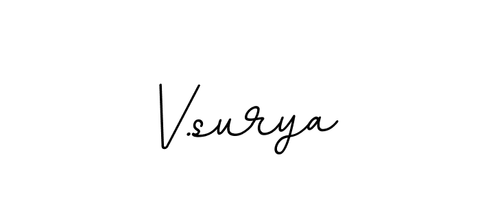 V.surya stylish signature style. Best Handwritten Sign (BallpointsItalic-DORy9) for my name. Handwritten Signature Collection Ideas for my name V.surya. V.surya signature style 11 images and pictures png