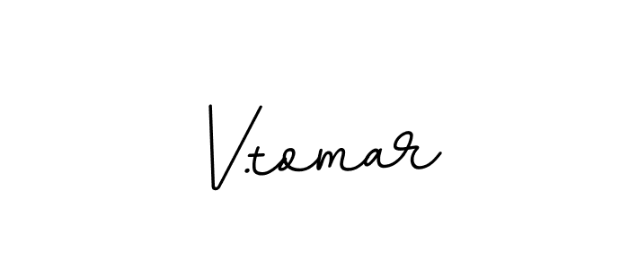 How to make V.tomar name signature. Use BallpointsItalic-DORy9 style for creating short signs online. This is the latest handwritten sign. V.tomar signature style 11 images and pictures png