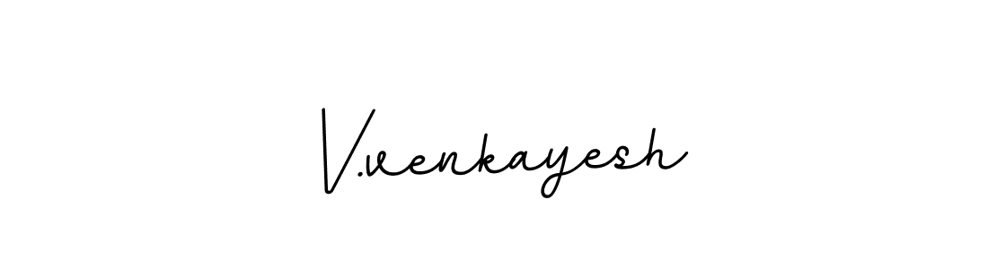 Use a signature maker to create a handwritten signature online. With this signature software, you can design (BallpointsItalic-DORy9) your own signature for name V.venkayesh. V.venkayesh signature style 11 images and pictures png