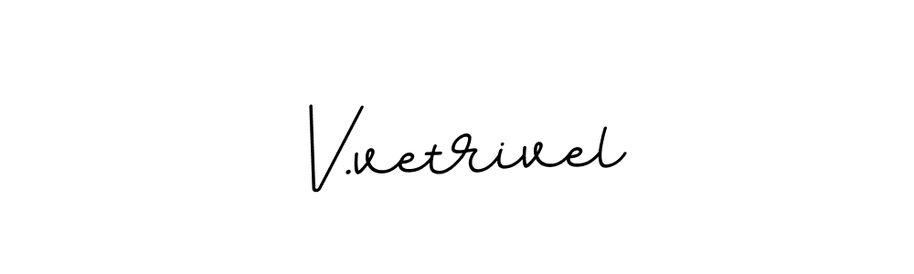 Also we have V.vetrivel name is the best signature style. Create professional handwritten signature collection using BallpointsItalic-DORy9 autograph style. V.vetrivel signature style 11 images and pictures png