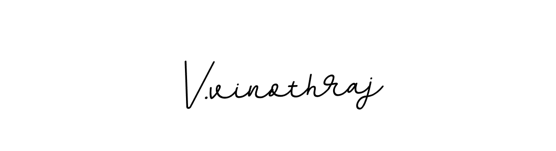 Make a beautiful signature design for name V.vinothraj. With this signature (BallpointsItalic-DORy9) style, you can create a handwritten signature for free. V.vinothraj signature style 11 images and pictures png