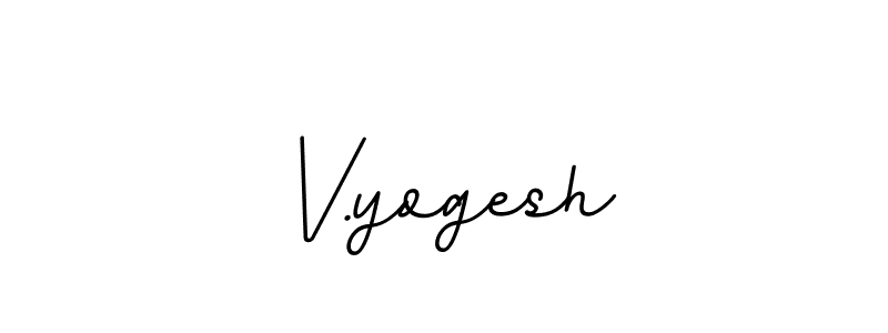 Design your own signature with our free online signature maker. With this signature software, you can create a handwritten (BallpointsItalic-DORy9) signature for name V.yogesh. V.yogesh signature style 11 images and pictures png