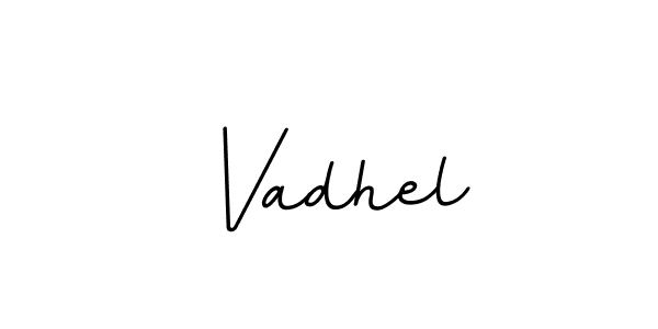 Use a signature maker to create a handwritten signature online. With this signature software, you can design (BallpointsItalic-DORy9) your own signature for name Vadhel. Vadhel signature style 11 images and pictures png