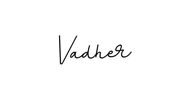 Create a beautiful signature design for name Vadher. With this signature (BallpointsItalic-DORy9) fonts, you can make a handwritten signature for free. Vadher signature style 11 images and pictures png