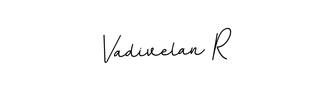 Make a beautiful signature design for name Vadivelan R. With this signature (BallpointsItalic-DORy9) style, you can create a handwritten signature for free. Vadivelan R signature style 11 images and pictures png