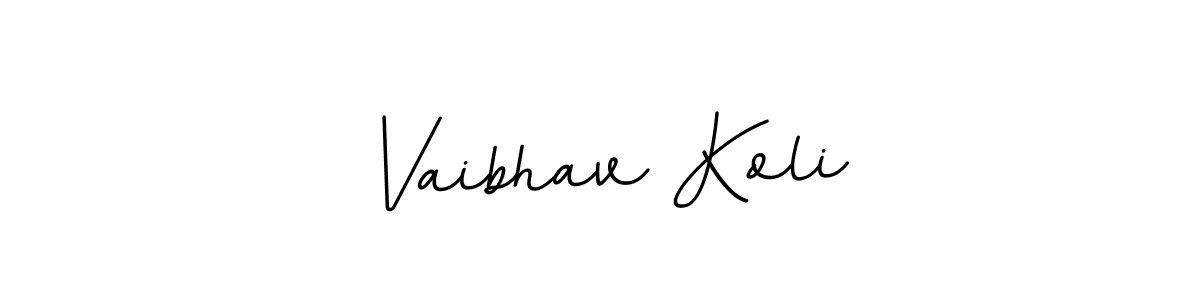 The best way (BallpointsItalic-DORy9) to make a short signature is to pick only two or three words in your name. The name Vaibhav Koli include a total of six letters. For converting this name. Vaibhav Koli signature style 11 images and pictures png