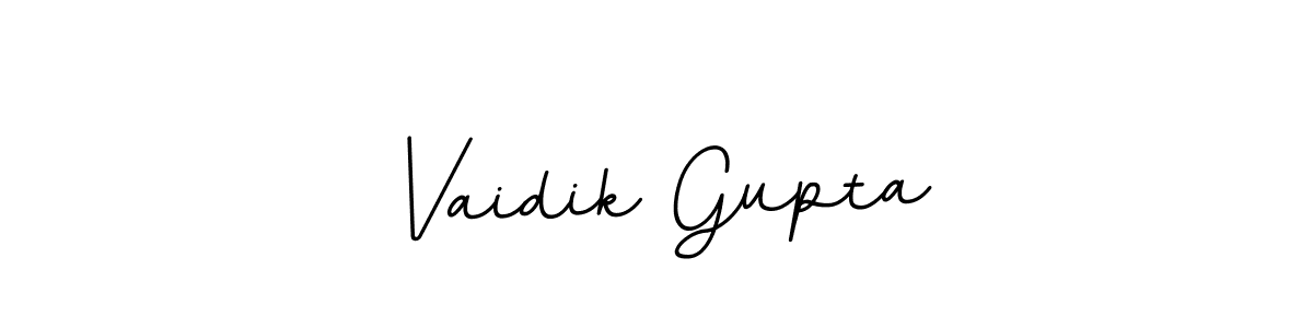 Design your own signature with our free online signature maker. With this signature software, you can create a handwritten (BallpointsItalic-DORy9) signature for name Vaidik Gupta. Vaidik Gupta signature style 11 images and pictures png