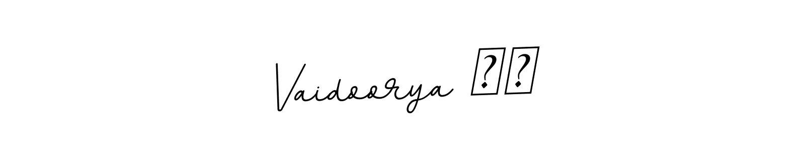 if you are searching for the best signature style for your name Vaidoorya ❤️. so please give up your signature search. here we have designed multiple signature styles  using BallpointsItalic-DORy9. Vaidoorya ❤️ signature style 11 images and pictures png