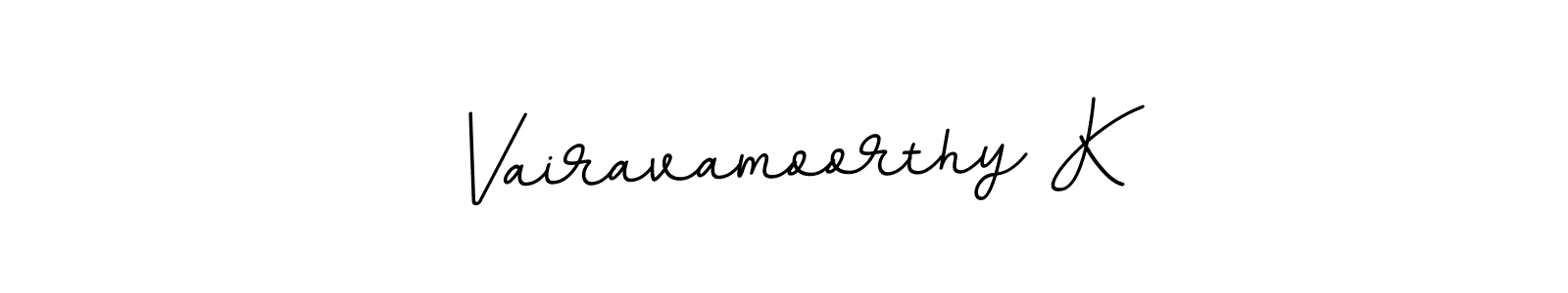 Also we have Vairavamoorthy K name is the best signature style. Create professional handwritten signature collection using BallpointsItalic-DORy9 autograph style. Vairavamoorthy K signature style 11 images and pictures png