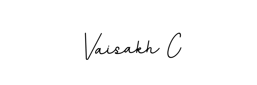 Vaisakh C stylish signature style. Best Handwritten Sign (BallpointsItalic-DORy9) for my name. Handwritten Signature Collection Ideas for my name Vaisakh C. Vaisakh C signature style 11 images and pictures png