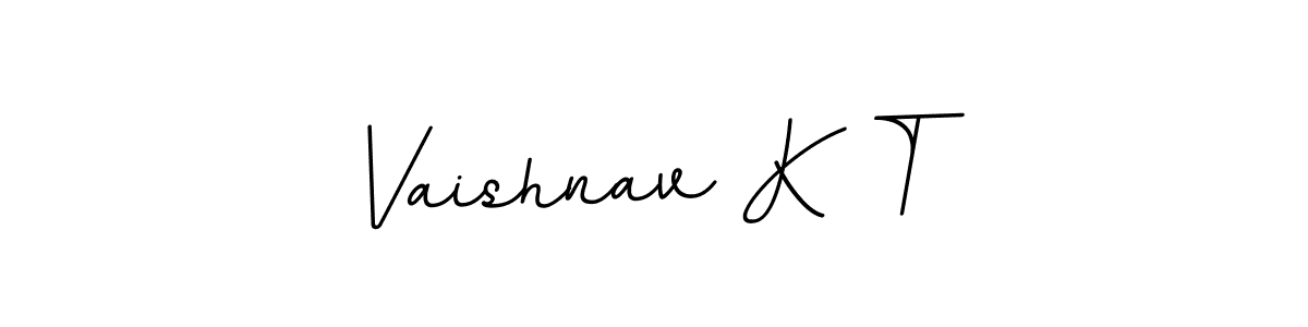 Create a beautiful signature design for name Vaishnav K T. With this signature (BallpointsItalic-DORy9) fonts, you can make a handwritten signature for free. Vaishnav K T signature style 11 images and pictures png