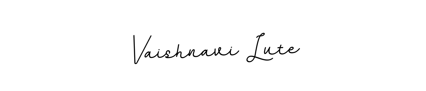 You should practise on your own different ways (BallpointsItalic-DORy9) to write your name (Vaishnavi Lute) in signature. don't let someone else do it for you. Vaishnavi Lute signature style 11 images and pictures png