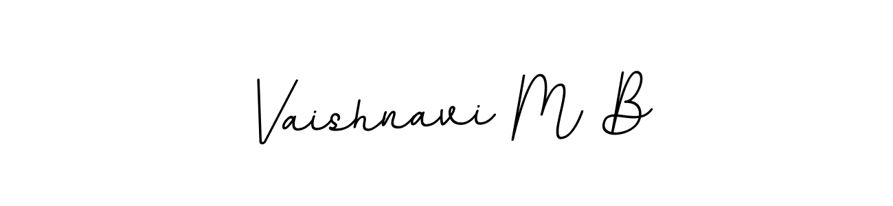 Make a beautiful signature design for name Vaishnavi M B. With this signature (BallpointsItalic-DORy9) style, you can create a handwritten signature for free. Vaishnavi M B signature style 11 images and pictures png