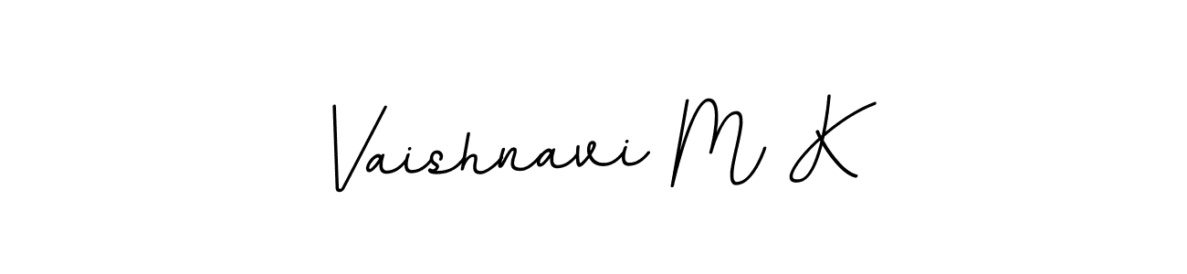 This is the best signature style for the Vaishnavi M K name. Also you like these signature font (BallpointsItalic-DORy9). Mix name signature. Vaishnavi M K signature style 11 images and pictures png