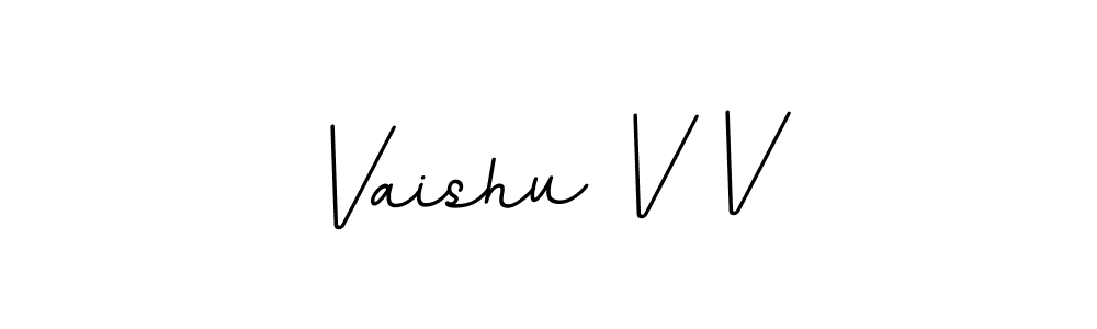 How to Draw Vaishu V V signature style? BallpointsItalic-DORy9 is a latest design signature styles for name Vaishu V V. Vaishu V V signature style 11 images and pictures png