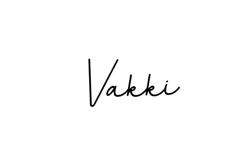 Use a signature maker to create a handwritten signature online. With this signature software, you can design (BallpointsItalic-DORy9) your own signature for name Vakki. Vakki signature style 11 images and pictures png