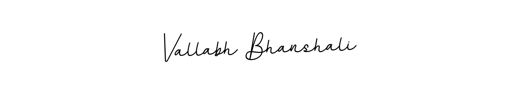Design your own signature with our free online signature maker. With this signature software, you can create a handwritten (BallpointsItalic-DORy9) signature for name Vallabh Bhanshali. Vallabh Bhanshali signature style 11 images and pictures png