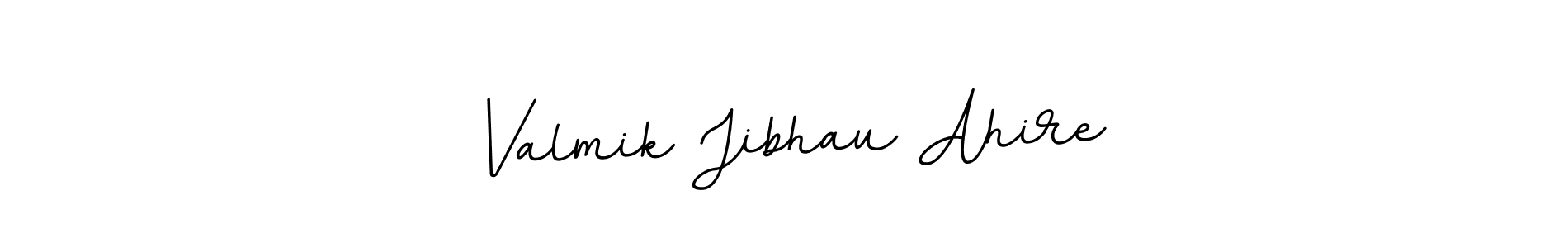 Make a beautiful signature design for name Valmik Jibhau Ahire. With this signature (BallpointsItalic-DORy9) style, you can create a handwritten signature for free. Valmik Jibhau Ahire signature style 11 images and pictures png
