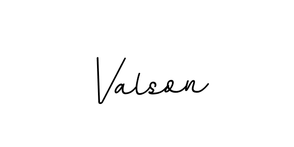 How to make Valson name signature. Use BallpointsItalic-DORy9 style for creating short signs online. This is the latest handwritten sign. Valson signature style 11 images and pictures png