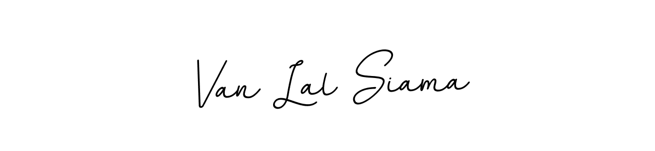 Make a beautiful signature design for name Van Lal Siama. With this signature (BallpointsItalic-DORy9) style, you can create a handwritten signature for free. Van Lal Siama signature style 11 images and pictures png