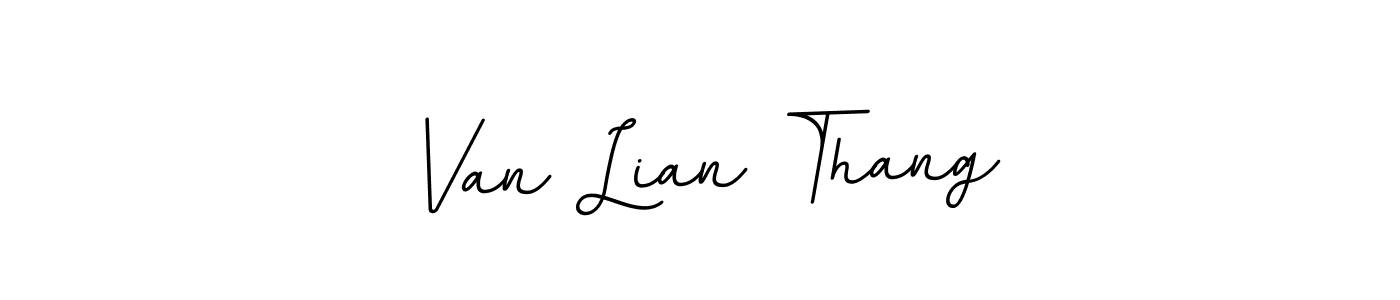 Make a beautiful signature design for name Van Lian Thang. With this signature (BallpointsItalic-DORy9) style, you can create a handwritten signature for free. Van Lian Thang signature style 11 images and pictures png