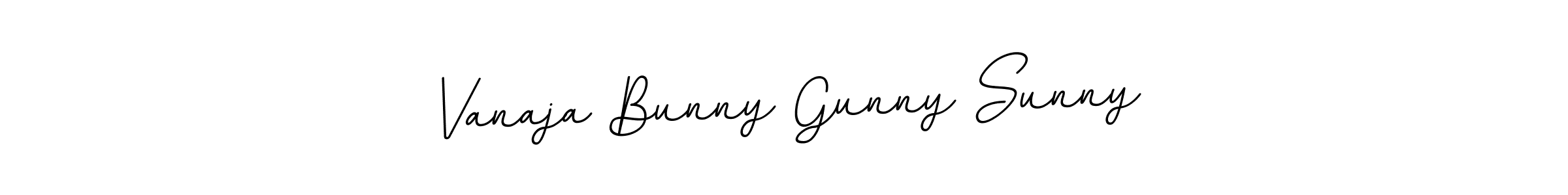 Create a beautiful signature design for name Vanaja Bunny Gunny Sunny. With this signature (BallpointsItalic-DORy9) fonts, you can make a handwritten signature for free. Vanaja Bunny Gunny Sunny signature style 11 images and pictures png