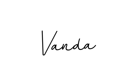 Design your own signature with our free online signature maker. With this signature software, you can create a handwritten (BallpointsItalic-DORy9) signature for name Vanda. Vanda signature style 11 images and pictures png