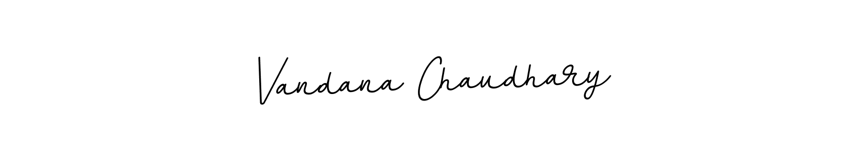 Make a beautiful signature design for name Vandana Chaudhary. With this signature (BallpointsItalic-DORy9) style, you can create a handwritten signature for free. Vandana Chaudhary signature style 11 images and pictures png