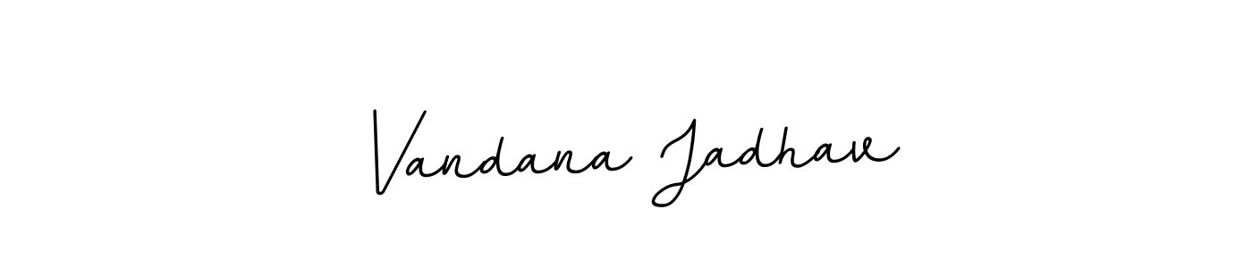 You should practise on your own different ways (BallpointsItalic-DORy9) to write your name (Vandana Jadhav) in signature. don't let someone else do it for you. Vandana Jadhav signature style 11 images and pictures png