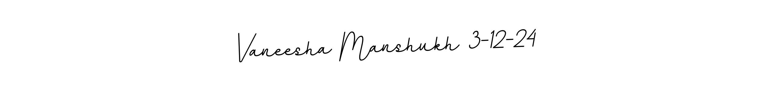 The best way (BallpointsItalic-DORy9) to make a short signature is to pick only two or three words in your name. The name Vaneesha Manshukh 3-12-24 include a total of six letters. For converting this name. Vaneesha Manshukh 3-12-24 signature style 11 images and pictures png