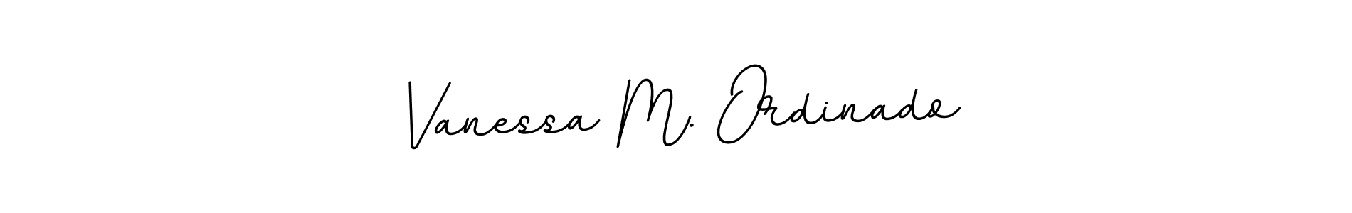 Design your own signature with our free online signature maker. With this signature software, you can create a handwritten (BallpointsItalic-DORy9) signature for name Vanessa M. Ordinado. Vanessa M. Ordinado signature style 11 images and pictures png