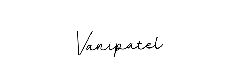 Use a signature maker to create a handwritten signature online. With this signature software, you can design (BallpointsItalic-DORy9) your own signature for name Vanipatel. Vanipatel signature style 11 images and pictures png