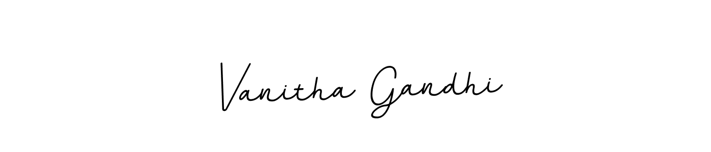 Make a beautiful signature design for name Vanitha Gandhi. With this signature (BallpointsItalic-DORy9) style, you can create a handwritten signature for free. Vanitha Gandhi signature style 11 images and pictures png