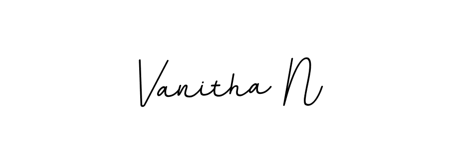 Use a signature maker to create a handwritten signature online. With this signature software, you can design (BallpointsItalic-DORy9) your own signature for name Vanitha N. Vanitha N signature style 11 images and pictures png