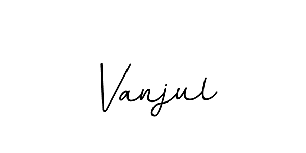 Design your own signature with our free online signature maker. With this signature software, you can create a handwritten (BallpointsItalic-DORy9) signature for name Vanjul. Vanjul signature style 11 images and pictures png